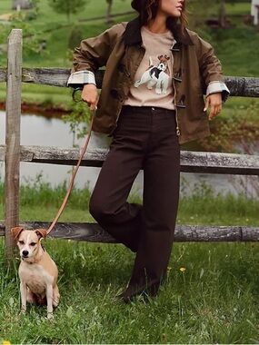 Anthropologie Pistola Penny Mocha Wide Brown Jeans
